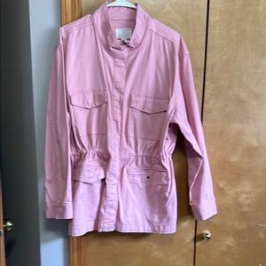 Caslon Pink Utility Jacket with Drawstring Waist
